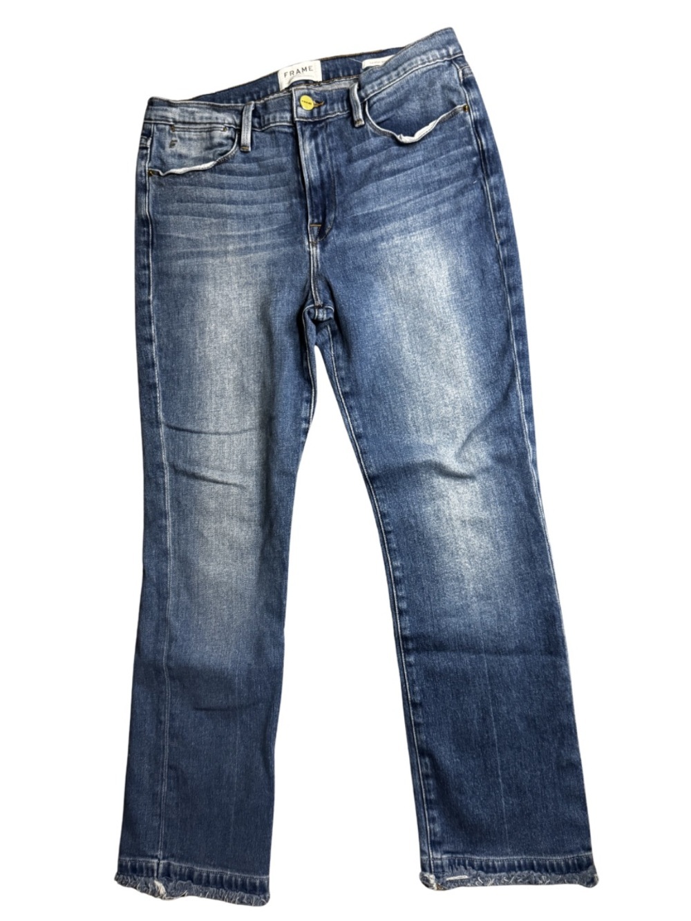 Frame Denim Le High cropped high-rise straight-leg jeans Size 30 - Picture 5 of 10
